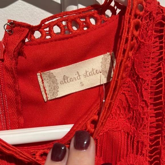 Altar’d State Red Lace Dress - Picture 3 of 6